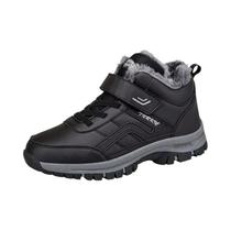 Botas De Inverno Masculinas Impermeáveis Em Couro PU, Quentes, Com Pelúcia, Antiderrapantes, Altas E Botas De Inverno Masculinas Impermeáveis Em Couro PU, Quentes, Com Pelúcia, Antiderrapantes, Altas E