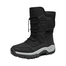 Botas De Inverno Masculinas Quentes E Impermeáveis, Botas De Neve De Pelúcia, Cano Alto,