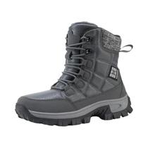 Botas De Inverno Masculinas Quentes, Impermeáveis, Com Pelúcia, Cadarço, Cano Alto, Antiderrapantes,