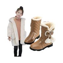 Botas De Inverno Para Meninas, Impermeáveis, Quentes, Com Pelúcia E Laço, Botas De Neve Para Botas De Inverno Para Meninas, Impermeáveis, Quentes, Com Pelúcia E Laço, Botas De Neve Para