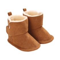 Botas De Inverno Quentes Para Bebês De 0 a 18 Meses, Com tiras autocolantes, Antiderrapantes, Sola Macia,