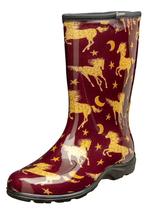 Botas de jardim impermeáveis femininas Sloggers Mid-Calf Red 11 Botas de jardim impermeáveis femininas Sloggers Mid-Calf Red 11