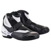 Botas de Motocicleta Alpinestars SMX-1 R V2 Ventiladas - Preto/Branco - Tamanho 40