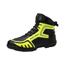 Botas De Motocicleta Masculinas Respiráveis, Antiderrapantes E Resistentes Ao Desgaste, Comprimento