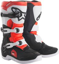 Botas de Motocross Alpinestars Youth Tech 3S - Preto/Branco/Vermelho Botas de Motocross Alpinestars Youth Tech 3S - Preto/Branco/Vermelho