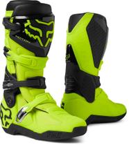 Botas de motocross Fox Racing Motion Flo Amarelas Tamanho 6