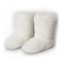 Botas de neve de inverno ZOSCGJMY de pele sintética branca tamanho 7