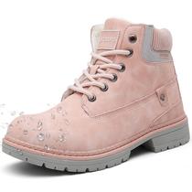 Botas de neve Eagsouni Winter, forradas com pele, couro impermeável Botas de neve Eagsouni Winter, forradas com pele, couro impermeável