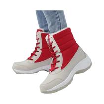 Botas De Neve Femininas De Inverno Com Pelúcia, Confortáveis, Plataforma Alta, Quentes Para