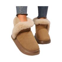 Botas De Neve Femininas De Inverno Com Sola Grossa E Quente, De Veludo, Cano Médio, Resistentes Ao Botas De Neve Femininas De Inverno Com Sola Grossa E Quente, De Veludo, Cano Médio, Resistentes Ao