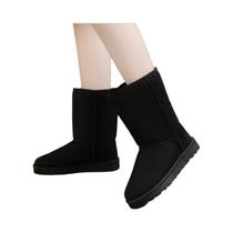 Botas De Neve Femininas De Veludo Quente Até O Meio Da Panturrilha, Bico Redondo, Sola Grossa, Botas De Neve Femininas De Veludo Quente Até O Meio Da Panturrilha, Bico Redondo, Sola Grossa,