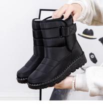 Botas de Neve Impermeáveis com Plataforma para Mulheres - Preto - Tamanho 36