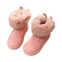 Botas De Neve Infantis Em Couro Genuíno Para Meninos E Meninas, Quentes E Macias Com Forro De Botas De Neve Infantis Em Couro Genuíno Para Meninos E Meninas, Quentes E Macias Com Forro De