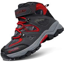 Botas de neve Littleplum Boys Winter Waterproof Grey/Red 5.5US