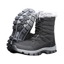 Botas De Neve Masculinas De Inverno Quentes Com Pelúcia Antiderrapantes De Cano Médio Para