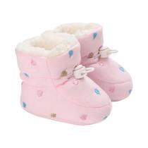 Botas De Neve Para Bebê Menina Rosa Com Pelúcia Grossa, Quentes E Antiderrapantes