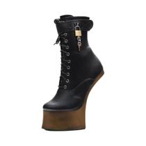 Botas De Plataforma Com Salto Alto De 7 Polegadas JIALUOWEI Fancy Ponyplay Bootfetish Tamanho 36-46