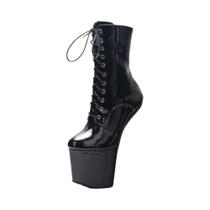 Botas de Plataforma Femininas de 8 Polegadas - Salto Alto para Dança do Varão (Tamanhos 36-46)