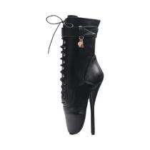 Botas De Salto Alto De 7 Polegadas Com Cadarço JIALUOWEI Goth Ballet Extreme Fetish Tamanhos 36-46