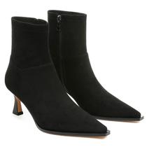 Botas de Salto Alto Goiphrri - Stiletto em Suede Preto