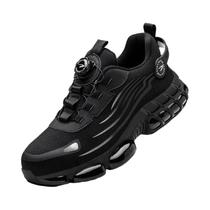 Botas De Segurança Masculinas Antiesmagamento E Antiperfuração Com Botão Rotativo Para Proteção