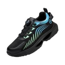 Botas De Segurança Masculinas Com Botão Rotativo, Antiesmagamento, Antiperfuração, Botas Esportivas