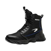 Botas De Segurança Masculinas De Cano Alto Com Biqueira De Aço Indestrutíveis E À Prova De