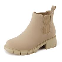 Botas de tornozelo Athlefit Girls Kids Slip on Chelsea Booties Nude