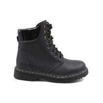 Botas de tornozelo Combat Black Leather Eco Women