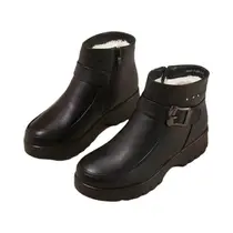 Botas de Tornozelo Femininas de Inverno - Couro PU, Pelúcia Quente, Impermeáveis e Antiderrapantes Botas de Tornozelo Femininas de Inverno - Couro PU, Pelúcia Quente, Impermeáveis e Antiderrapantes