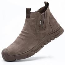 Botas De Trabalho De Segurança Anti-furos Com Biqueira De Aço Masculina Sapato Indestrutível Ao Ar