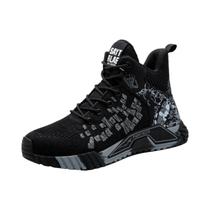 Botas De Trabalho De Segurança Masculinas Com Biqueira De Aço Respirável, Cano Alto, Indestrutíveis