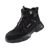 Botas De Trabalho Masculinas Com Biqueira De Aço Indestrutíveis E Antiperfuração Com Botão Rotativo