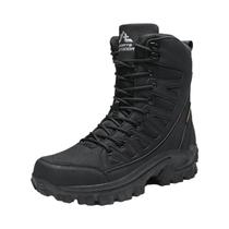 Botas De Trabalho Masculinas De Couro Cano Alto Antiderrapantes Para Deserto, Combate, Caminhada E Botas De Trabalho Masculinas De Couro Cano Alto Antiderrapantes Para Deserto, Combate, Caminhada E