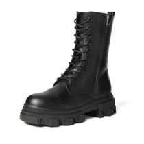 Botas DREAM PAIRS DMB215 Mujer Medio Pantorrilla Negro PU Tacón 5 cm Botas DREAM PAIRS DMB215 Mujer Medio Pantorrilla Negro PU Tacón 5 cm