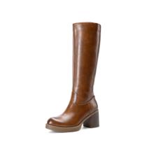 Botas DREAM PAIRS DWUMKB2516, plataforma marrom até o joelho