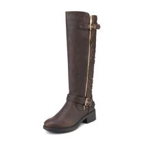 Botas DREAM PAIRS UTAH-W Marrons Cano Alto Largura Ampla Salto Baixo