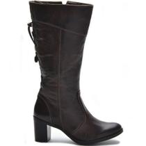 Botas Femininas Cano Médio Salto Grosso 2000/02 Brown Botas Femininas Cano Médio Salto Grosso 2000/02 Brown