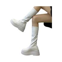 Botas Femininas De Outono Inverno Com Bico Redondo E Salto Quadrado, Elegantes E Fashionáveis, Solas Botas Femininas De Outono Inverno Com Bico Redondo E Salto Quadrado, Elegantes E Fashionáveis, Solas