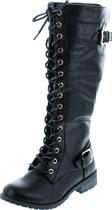 Botas femininas Forever Link Mango 27, até o joelho, pretas, tamanho 8 Botas femininas Forever Link Mango 27, até o joelho, pretas, tamanho 8