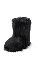 Botas femininas IXU de camurça com pelúcia sintética, quentes, cano médio, sem salto