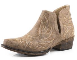 Botas Femininas ROPER Ava em material sintético Marrom com Salto Empilhado