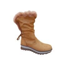 Botas femininas, tendência casual, outono, inverno, camel - 7139