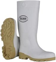 Botas impermeáveis lisas de PVC unissex BOSS brancas 45 cm 12 EUA