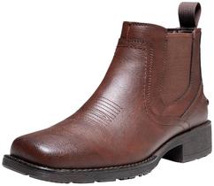 Botas Jousen AMY8430 marrón de punta cuadrada estilo Chelsea para hombre