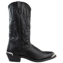 Botas Laredo Paris para homens, couro preto, tamanho médio, panturrilha, tamanho 10