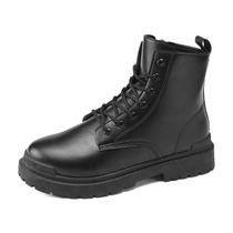 Botas Masculinas De Couro Retrô Da Moda Casual Caminhadas Ao Ar Livre Trabalho Tornozelo