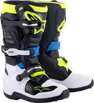 Botas MX Alpinestars Tech 7S Youth Preto/Azul Esmalteado/Amarelo 7