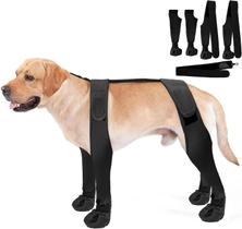 Botas para cães reflexivas antiderrapantes à prova d'água pretas Botas para cães reflexivas antiderrapantes à prova d'água pretas