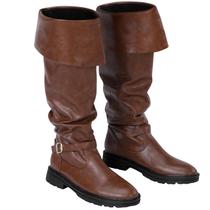 Botas piratas Ramede Medieval Renaissance Halloween masculinas marrons